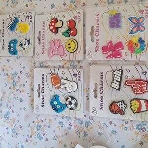 Shoe Charms 4-Pack with Fun Designs